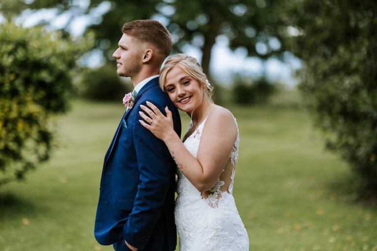Leigh Park Hotel, bride and groom