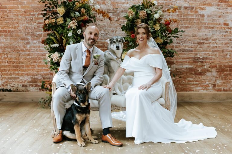Bride & Groom with Dog
